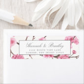 Étiquette Cherry Blossom Bloom Adresse de retour (En situation)