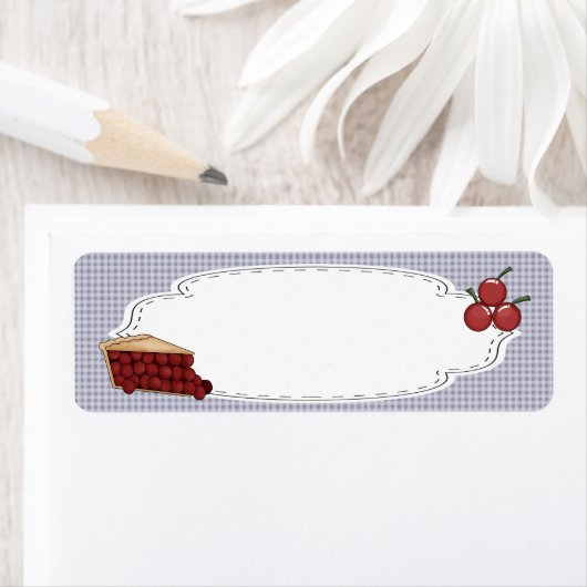 Étiquette Cherry Pie Label (En situation)