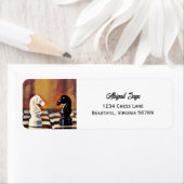 Étiquette Chess Knights Chess Board Adresse (En situation)