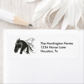 Étiquette Cheval Abstrait (En situation)