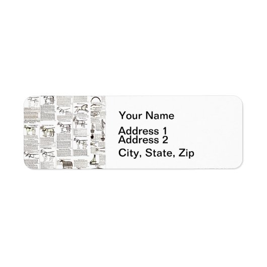 Étiquette Cheval Antique Publicité Journal Art (Devant)