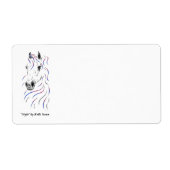 Étiquette Cheval arabe élégant (Devant)