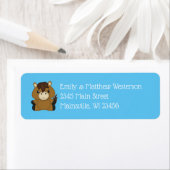 Étiquette Cheval Baby shower Blue Boy (En situation)