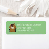 Étiquette Cheval Baby shower vert (En situation)
