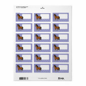 Étiquette Cheval de dessin (Feuille entière)