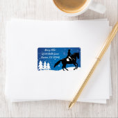 Étiquette Cheval de Noël Dressage hiver (En situation)