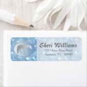 Étiquette Cheval de plaisir Silver Western sur Blue Brokeh (En situation)