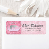 Étiquette Cheval de plaisir Silver Western sur Pink Brokeh (En situation)