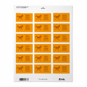 Étiquette Cheval d'Halloween (Feuille entière)