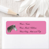 Étiquette Cheval gris (En situation)