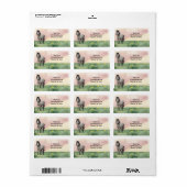 Étiquette Cheval gris pomme dans l'adresse pré Fleur sauvage (Feuille entière)