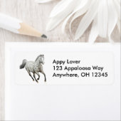 Étiquette Cheval Leopard Appaloosa (En situation)