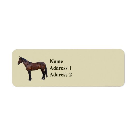 Étiquette Cheval Morgan de profil (Devant)