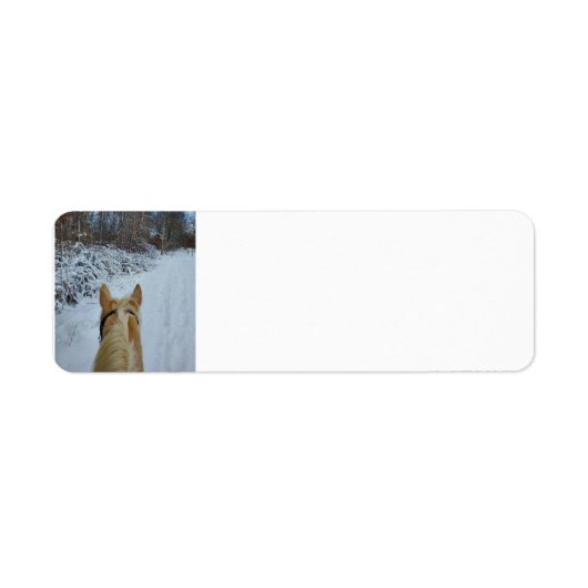 Étiquette Cheval neigeux (Devant)