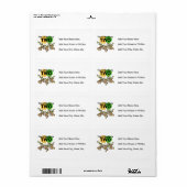 Étiquette Chevaliers et Dons de 2e anniversaire Swing Monkey (Feuille entière)
