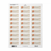 Étiquette Chevaux d'automne orange et Brown (Feuille entière)