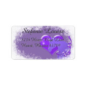 Étiquette Chevaux de Coeur III Vacances (Cheval Violet/Coeur (Devant)