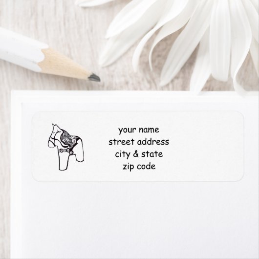 Étiquette Chevaux de Dala (En situation)