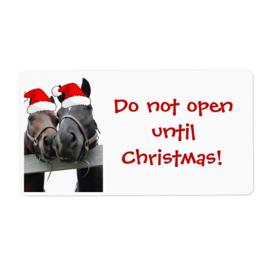 Étiquette Chevaux de Noël (Devant)