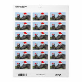 Étiquette Chevaux de Noël (Feuille entière)