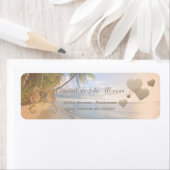 Étiquette Chevaux De Plage Tropical En Amour, Coeurs (En situation)