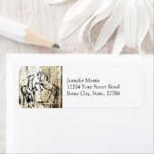 Étiquette Chevaux d'élevage de l'art équin (En situation)