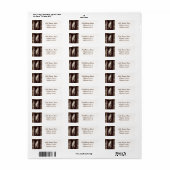 Étiquette Chevaux et grange rustique Brown (Feuille entière)