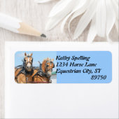 Étiquette Chevaux Haflinger (En situation)