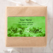 Étiquette CHEVAUX PÂTISSER Vert clair (En situation)