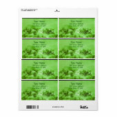 Étiquette CHEVAUX PÂTISSER Vert clair (Feuille entière)