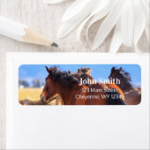 Étiquette Chevaux sauvages Adresse de retour (En situation)