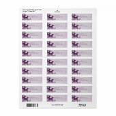 Étiquette Chevaux sauvages pourpres (Feuille entière)