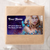 ÉTIQUETTE CHEVEUX BLEUS, SALON DE BEAUTÉ, ARTISTE DE MAQUILL (En situation)