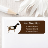 Étiquette Chèvre laitière nigériane personnalisée (En situation)