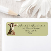 Étiquette Chèvre mignonne, animal de ferme, animal de compag (En situation)