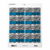 Étiquette chevron à l'aspect métallique argenté (Feuille entière)