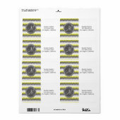 ÉTIQUETTE CHEVRON GRAS ET JAUNE (Feuille entière)