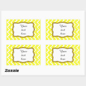 Étiquette Chevron jaune (Feuille)