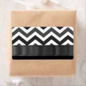 Étiquette chevron noir et blanc (En situation)