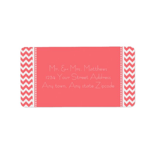 Étiquette Chevron Rose (Devant)
