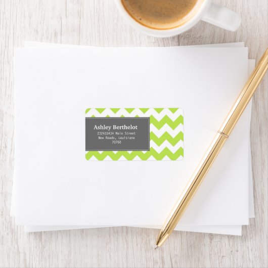 Étiquette Chevron Stripes (En situation)