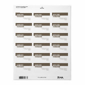 Étiquette Chic chevron motif gris adresse de retour personna (Feuille entière)