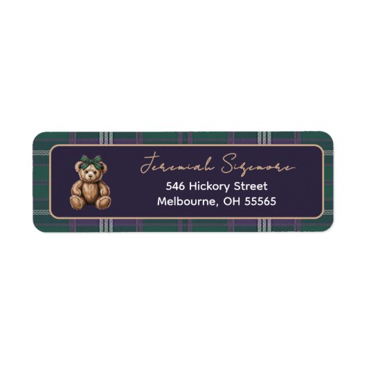 Étiquette Chic elegant R. Lauren theme return address label (Devant)