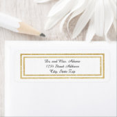 Étiquette Chic Faux Gold Parties scintillant Trim - Étiquett (En situation)