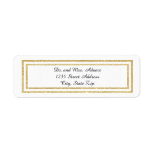 Étiquette Chic Faux Gold Parties scintillant Trim - Étiquett