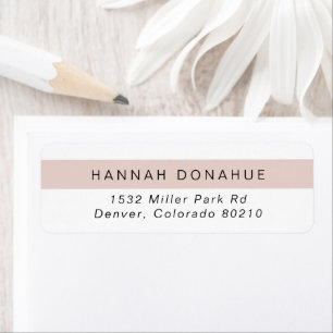 Étiquette Chic Féminin Rose Petite Entreprise Adresse de Ret