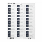 Étiquette Chic Future M. Mme Monogram Mariage Retour Adresse (Feuille entière)