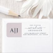 Étiquette Chic Future M. Mme Monogram Mariage Retour Adresse (En situation)