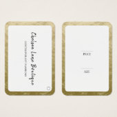 Étiquette Chic Gold Border Boutique Hanging Price (Devant & derrière)