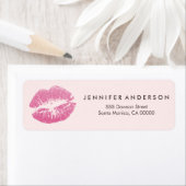 Étiquette Chic maquillage Artiste Blush Parties scintillant (En situation)